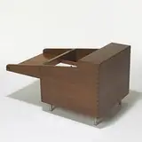 Hans J. Wegner, cube bar, c. 1960, teak, nickel-plated steel