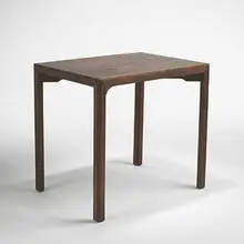 Edward Wormley, side table, c. 1957, walnut, Natzler ceramic tiles