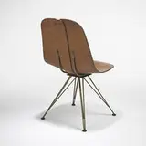 Iver Bertelsen, chair, c. 1945, elm plywood, brass-plated steel, brass