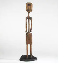 Roger Selchow, untitled (Figure), c. 1960, carved and stained wood
