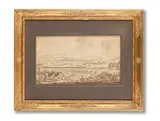 Jean Duplessis-Bertaux, The Battle of Austerlitz, etching with hand-colouring in brown ink wash and white gouache