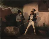 On ne passe pas! by English School, oil on canvas, sold Oct 2021