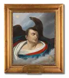 Charles Dusaulchoy, Il succombe mais comme le Phoenix. Il renait de ses cendres, oil on canvas