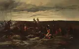 Elizabeth Thompson, Dawn of Waterloo, oil on canvas
