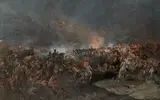 Raoul Arus, Le Bataillon sacré de Waterloo, oil on canvas