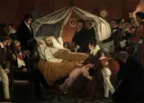 Charles Auguste, Mort de l'Empereur Napoléon Ier à Sainte-Hélène, le 5 mai 1821  Possibly mid-19th century, oil on canvas