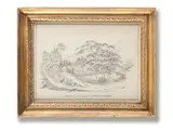 Charles Montrion, Napoleon's tomb, St. Helena, from a sketch taken on the spot, pencil