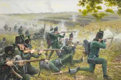 Jose Ferre Clauzel, The Last Volley, oil on canvas