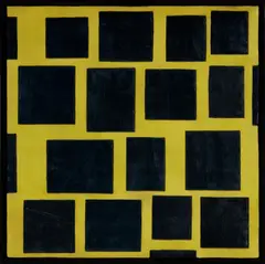 Barbara Kerwin, Strobe Light, 1999, encaustic and leach paper on panel