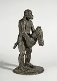Affe auf Steckenpferd (Malerstamm ) by Jörg Immendorff, Bronze mit schwarzgrüner Patina. Höhe: 47 cm (18 ½ in.), sold Dec 2007