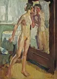 Leo Putz, Weiblicher Akt vor Spiegel