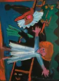 Schwarzer Kasper by Karl Horst Hödicke, 1984, Acryl auf Leinwand, sold Jun 2009