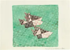 Ewald Mataré, Fünf Kühe, 1951, Aquarell über Bleistift auf Velin