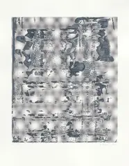Graphit by Gerhard Richter, 2005, Serigrafie in vier Grautönen über Offsetdruck in Dunkelgrau und Grauviolett auf weißem Büttenkarton, sold Nov 2025