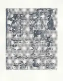 Gerhard Richter, Graphit, 2005, Serigrafie in vier Grautönen über Offsetdruck in Dunkelgrau und Grauviolett auf weißem Büttenkarton