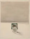 Glass, Postcard (Caravaggio: Narcissus) by Paul Wonner, 1968, Drawing on paper, sold Jun 2009