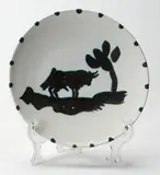 Bull Under Tree plate by Pablo Picasso, 1952, sold Jun 2009