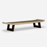 Paul Theodore Frankl, coffee table, model 5004, c. 1948, lacquered cork, stained mahogany