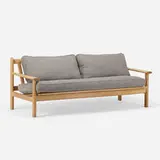 Poul Volther, sofa, model 393, c. 1965, bleached teak, upholstery