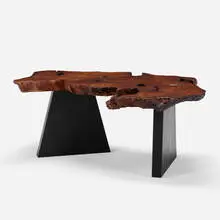 Jeffrey Greene, Live Edge coffee table, 2019, redwood burl, enameled wood