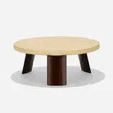 Paul Theodore Frankl, coffee table, model 5018, c. 1948, lacquered cork, mahogany