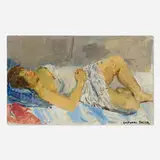 Raphael Soyer, Reclining Nude, 1960, oil on canvas
