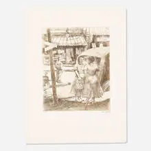 Dox Thrash, Twenty Fourth Street and Ridge Avenue, c. 1937-1939, etching