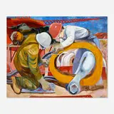 Anton Refregier, Welders-Grand Coulee Dam, oil on canvas