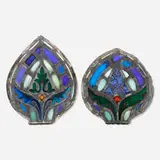 George Sotter, stained glass windows, set of two, stained glass