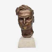 Jacob Epstein, Yehudi Menuhin as a Young Man, bronze on marble base