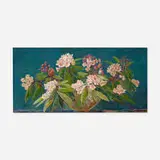 Mary Elizabeth Price, Oriental Background, oil on Masonite with gold leaf