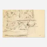 Édouard Vuillard, Two Figures Resting on a Sofa at the Chateâu des Clayes