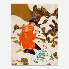 The Feast of Stephen by Edmund Dulac, 1922, gouache on paper board, sold Jun 2020