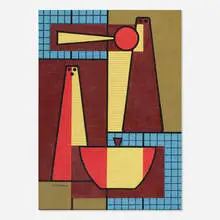 Untitled by Richard Peter Hoffman, mixed media on paper, sold Jun 2020