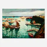 Jonas Lie, The Quiet Cove, oil on canvas