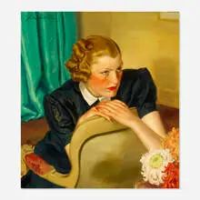 Rudolph Schabelitz, Portrait of a Blonde (Tatiana Liberman), oil on canvas
