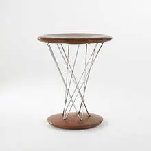 Rocking Stool, model #86T by Isamu Noguchi, c. 1954, walnut, chrome-plated steel, sold Oct 2006