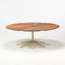 Petal coffee table by Richard Schultz, c. 1960, redwood, enameled aluminum, sold Oct 2006