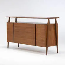Gio Ponti, sideboard, model #2154, c. 1950, Italian walnut