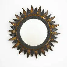 convex mirror by Line Vautrin, c. 1955, talosel, resin, mirrored glass, sold Oct 2006