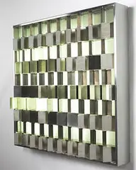 Gianfranco Fini, Programma wall lamp, c. 1970, stainless steel, methacrylate plastic