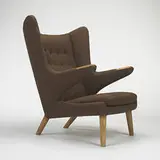 Hans J. Wegner, Papa Bear Chair, c. 1965, white oak, upholstery