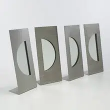 mirrors, pair by Gabriella Crespi, c. 1970, silver-plate, mirrored glass, sold Oct 2006