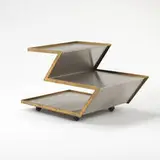 Gabriella Crespi, Z bar cart, c. 1970, stainless steel, brass