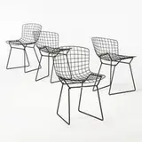 Harry Bertoia, child's chairs, set of four, c. 1952, enameled steel