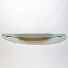 Fontana Arte, console, c. 1950, crystal, beech, brass