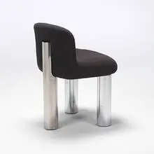 Botolo rolling chair by Cini Boeri, 1976, chrome-plated steel, upholstery, sold Oct 2006
