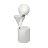 Tom Shannon, Universe [maquette], 2011, 2024 aluminum, steel, bearings, in three parts