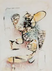 Drake Deknatel, Beesung, 2000, mixed media on paper