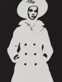 Gideon Lewin, Jean Shrimpton, Trench, 1968, Gelatin silver print